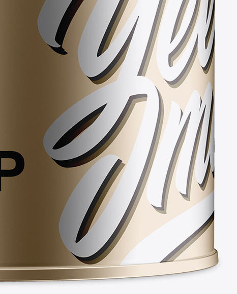 Metallic Paint Can Mockup on Yellow Images Object Mockups