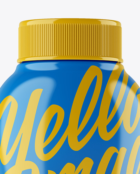 Download Glossy Plastic Bottle Mockup in Bottle Mockups on Yellow Images Object Mockups