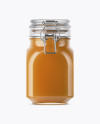 Download 900ml Raw Honey Glass Jar w/ Clamp Lid Mockup - Front View (Eye-Level Shot) in Jar Mockups on ...