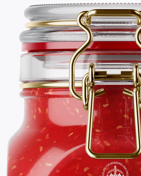 Download 900ml Raspberry Jam Glass Jar W Clamp Lid Mockup Front View Eye Level Shot In Jar Mockups On Yellow Images Object Mockups Yellowimages Mockups