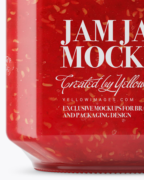 Download 900ml Raspberry Jam Glass Jar W Clamp Lid Mockup Front View Eye Level Shot In Jar Mockups On Yellow Images Object Mockups PSD Mockup Templates