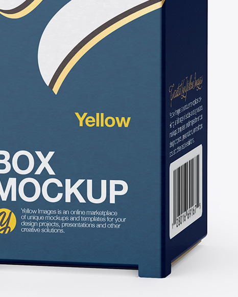 Download Box Mockup Half Side View In Box Mockups On Yellow Images Object Mockups