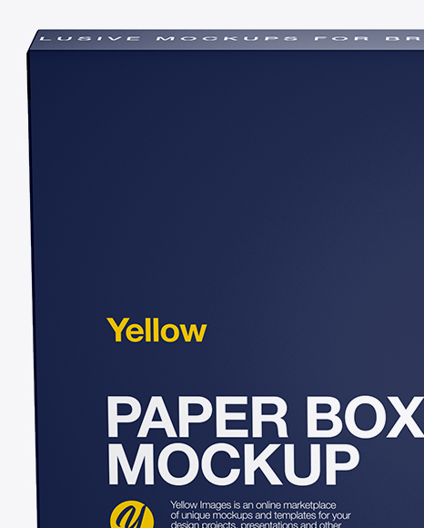 Matte Paper Box Mockup (High Angle Shot) PSD #2