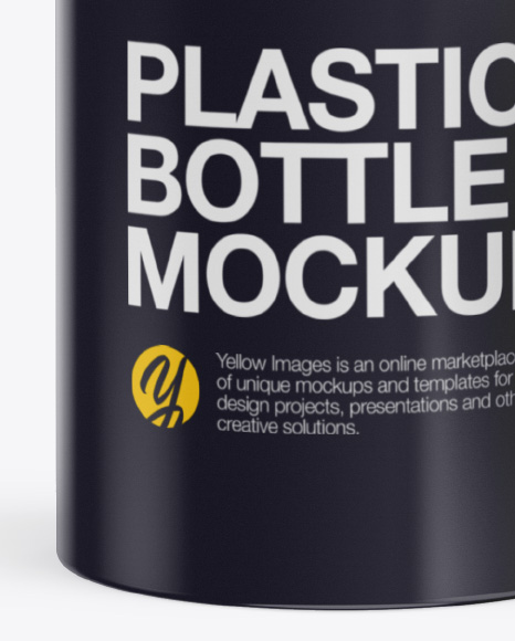 Glossy Plastic Bottle Mockup PSD #1