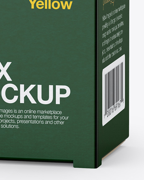 Download Box Mockup Half Side View In Box Mockups On Yellow Images Object Mockups