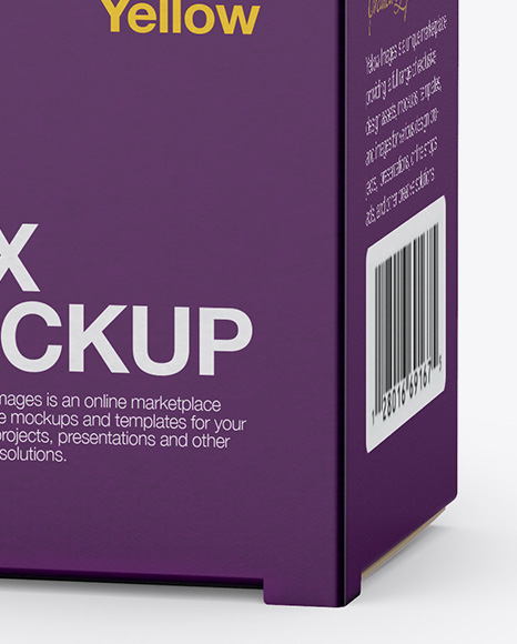 Box Mockup   Half Side View PSD #1