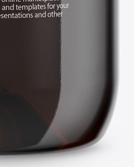 Clear Bottle with Dark Drink Mockup PSD #1