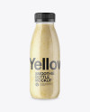 Download Clear Bottle with Banana Smoothie Mockup in Bottle Mockups on Yellow Images Object Mockups