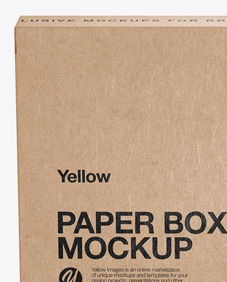Kraft Paper Box Mockup (High Angle Shot) PSD #2