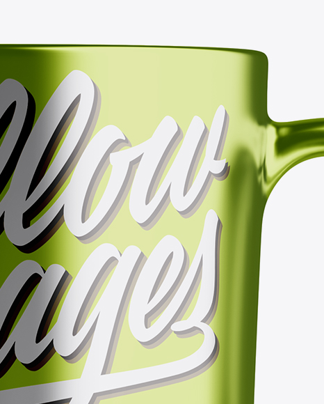 Metallic Mug Mockup PSD #2