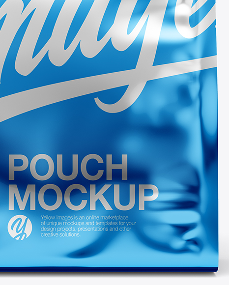 Metallic Pouch Mockup   Front View PSD #1