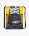 Download Gym Sack Mockup - Front View in Apparel Mockups on Yellow ...