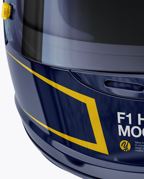 Download F1 Helmet Mockup - Front View in Apparel Mockups on Yellow Images Object Mockups