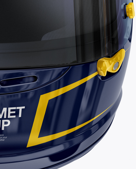 Download F1 Helmet Mockup Front View In Apparel Mockups On Yellow Images Object Mockups