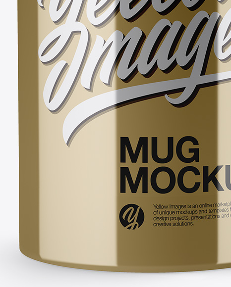 Metallic Mug Mockup PSD #2