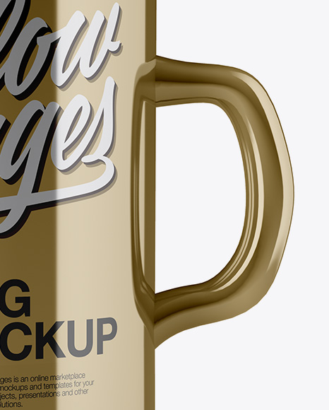 Metallic Mug Mockup PSD #1