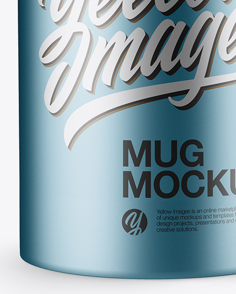 Matte Metallic Mug Mockup PSD #3