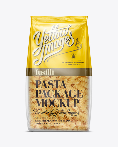 Download Fusilli Pasta Bag Mockup In Flow Pack Mockups On Yellow Images Object Mockups PSD Mockup Templates