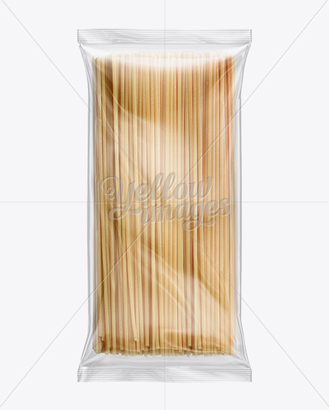 Download Spaghetti Pasta Bag Mockup in Flow-Pack Mockups on Yellow Images Object Mockups