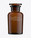 Dark Glass Reagent Bottle Mockup on Yellow Images Object Mockups