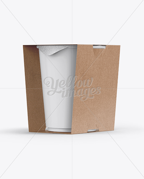 Download Soup Cup in Kraft Box Mockup / Front 3/4 View (Eye-Level ...