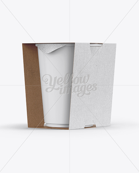 Download Soup Cup In Kraft Box Mockup Front 3 4 View High Angle Shot In Cup Bowl Mockups On Yellow Images Object Mockups PSD Mockup Templates