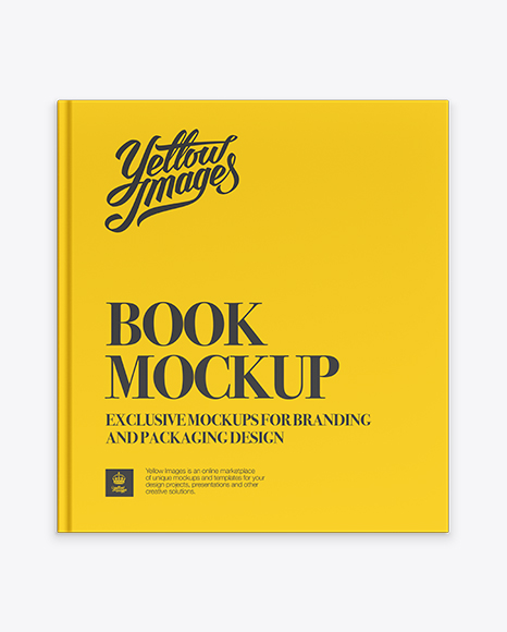 Download Hardback Book Mockup In Stationery Mockups On Yellow Images Object Mockups PSD Mockup Templates