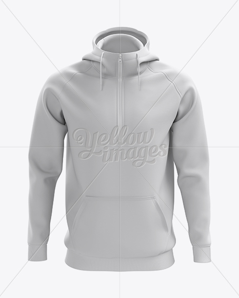 Download Half Zip Hoodie Mockup Front View In Apparel Mockups On Yellow Images Object Mockups PSD Mockup Templates