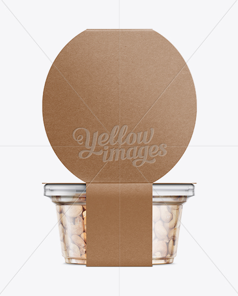 200g Plastic Cup in Kraft Wrap W  Cashew Mockup PSD #6