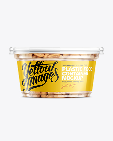 Download 200g Plastic Cup W Peanuts Mockup In Cup Bowl Mockups On Yellow Images Object Mockups