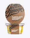 Download 200g Plastic Cup in Kraft Wrap W/ Peanuts Mockup in Cup & Bowl Mockups on Yellow Images Object ...