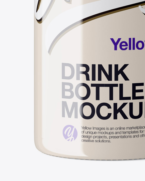 Glossy Plastic Bottle Mockup PSD #1