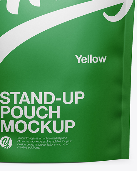 Paper Stand Up Pouch W  Zipper Mockup   Front View PSD #1