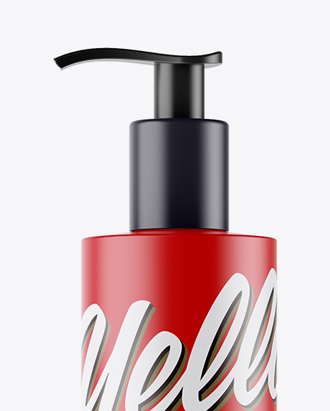 Matte Plastic Bottle with Batcher Mockup PSD #2