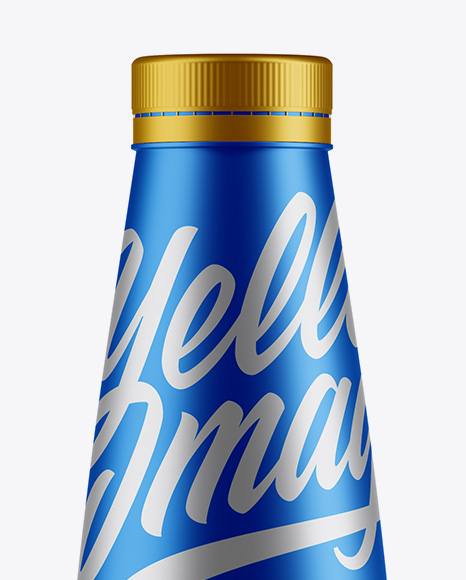 Matte Metallic Plastic Bottle Mockup In Bottle Mockups On Yellow Images Object Mockups