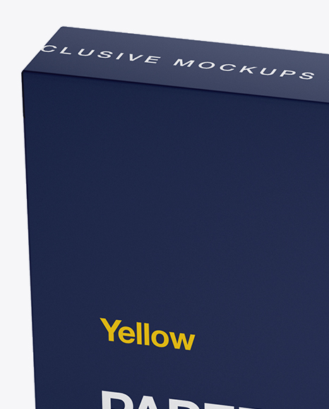 Download Matte Paper Box With Two Metallic Blocks Mockup In Box Mockups On Yellow Images Object Mockups PSD Mockup Templates