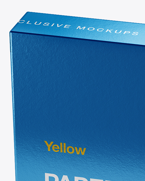 Metallic Paper Box With Two Blocks Mockup PSD #1