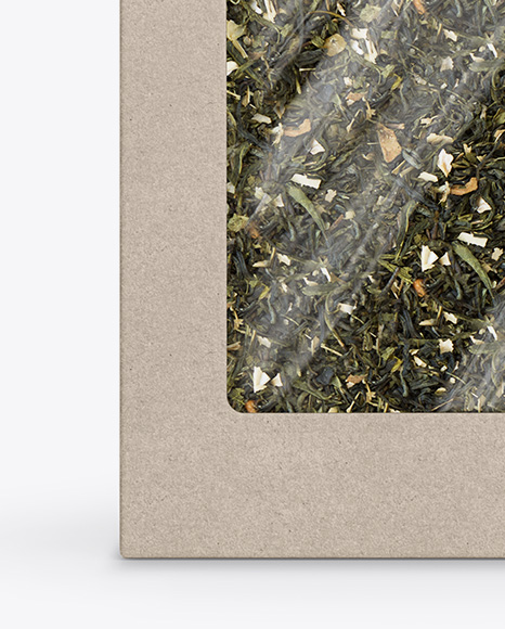 Kraft Paper Box W  Tea   Front View PSD #1