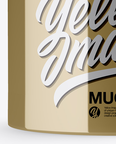 Metallic Mug Mockup PSD #2
