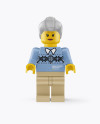 Grandmother Mini Figure Mockup in Object Mockups on Yellow Images