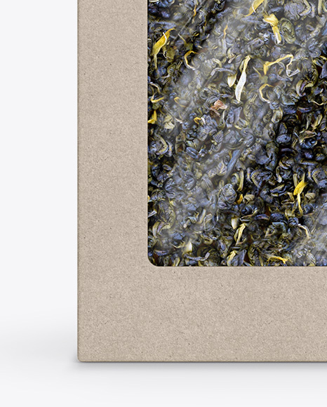 Kraft Paper Box W  Tea   Front View PSD #1