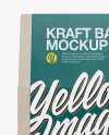 Download Kraft Paper Box W/ Almonds - Front View in Box Mockups on Yellow Images Object Mockups