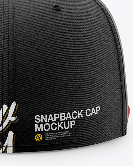 Snapback Cap Mockup Back View In Apparel Mockups On Yellow Images Object Mockups