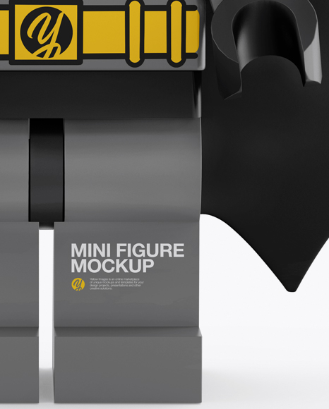 Super Hero Mini Figure Mockup in Object Mockups on Yellow Images Object