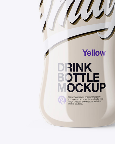 Glossy Plastic Bottle Mockup PSD #2