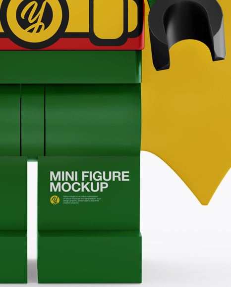 Super Hero Mini Figure Mockup in Object Mockups on Yellow Images Object