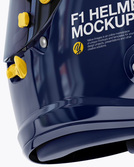 Download F1 Helmet Mockup Back Half Side View In Object Mockups On Yellow Images Object Mockups