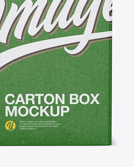 Paper Box Mockup   Front View PSD #1