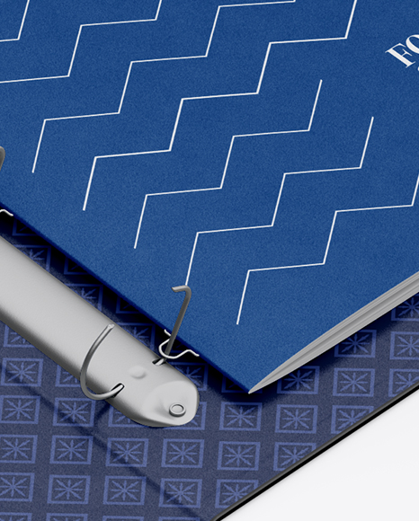 Folder With Brochure Mockup   Half Side View PSD #2