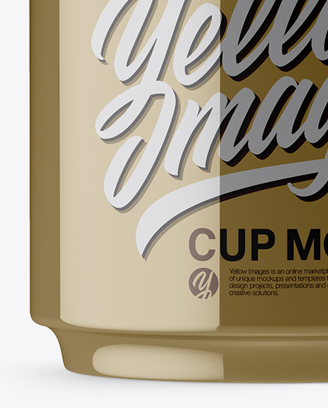 Metallic Cup Mockup PSD #2